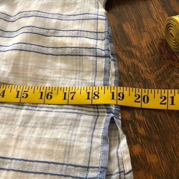 Anthropologie Pilcro & the Letterpress Blue & White Pld Tunic Top Boho, Coastal - Picture 13 of 16